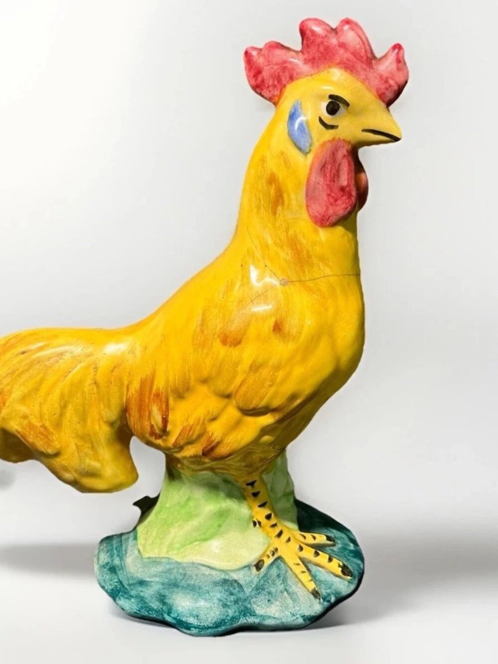 Nice STANGL Pottery Bird #3445-LARGE 9.5”ROOSTER--Signed “VR”